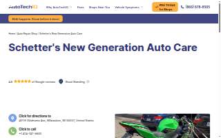 Schetter's New Generation Auto Care website