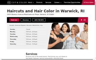 Fantastic Sams Cut & Color of Warwick website