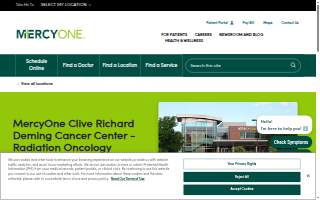 MercyOne Clive Richard Deming Cancer Center - Radiation Oncology website