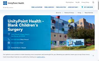 UnityPoint Health - Blank Children's Surgery website