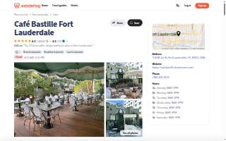 Café Bastille Fort Lauderdale website