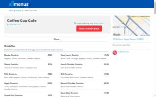 Coffee Cup Cafe website