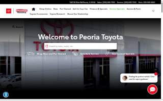 Peoria Toyota website