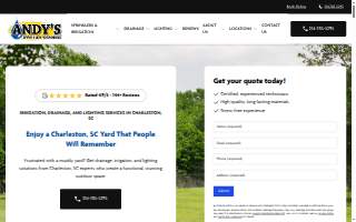 Andy's Sprinkler, Drainage & Lighting of North Charleston website