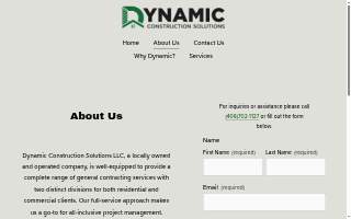 Dynamic Construction Solutions LLC website
