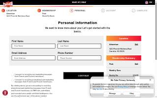 Crunch Fitness - Arboretum website