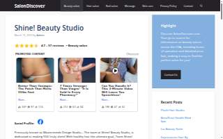 Shine! Beauty Studio website