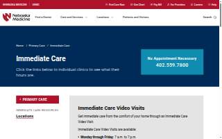 West Omaha Urgent Care website