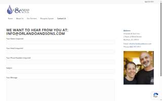 Orlando & Sons Irrigation website