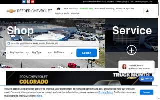 Reeder Chevrolet website