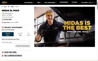 Midas of El Paso website