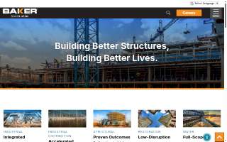 Baker Construction website