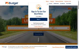 Budget Truck Rental of Arlington website