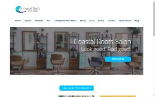 Coastal Roots Hair Salon website