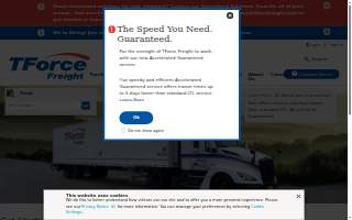 TForce Logistics - Hartford website