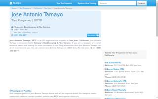 Tamayo's Bookkeeping & Tax Services website