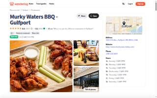Murky Waters BBQ - Gulfport website
