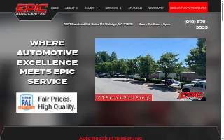 Epic Auto Center website
