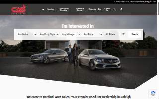 Cardinal Auto Sales Inc website