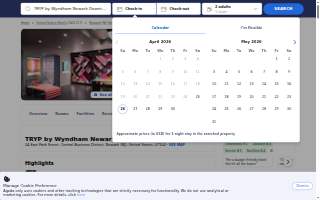 TRYP by Wyndham Newark Downtown website