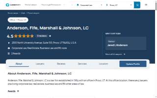 Anderson, Fife, Marshall & Johnson, LC website