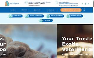 Gentle Vet Animal Hospital website