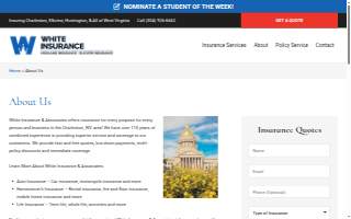 White Insurance & Associates website