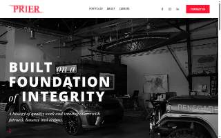 Prier Construction Inc. website