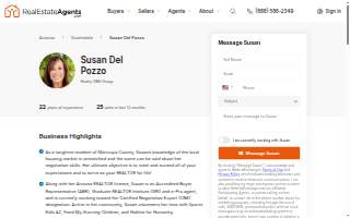 Susan Del Pozzo - REALTOR website