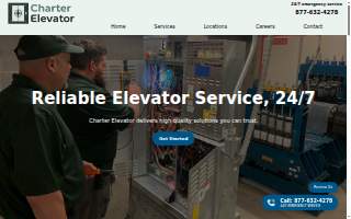Charter Elevator website