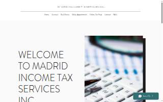 Madrid Income Tax Services website