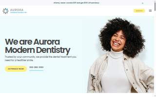 Aurora Modern Dentistry website