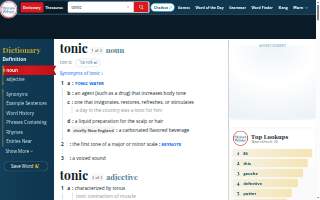 Tonic Seafood & Steak website