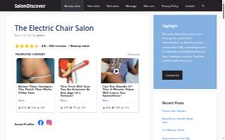 The Electric Chair Salon website