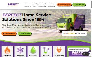 Perfect Plumbing Heating & Air website