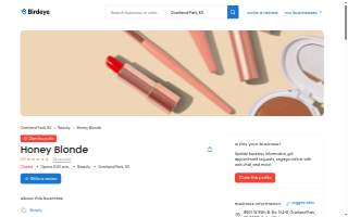 Honey Blonde website