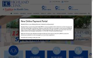 Highland Clinic website
