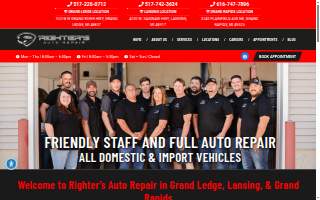 Righter's Auto Repair website