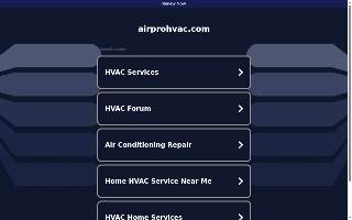 AirPro Heating and Air Conditioning website