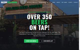 Raleigh Beer Garden website
