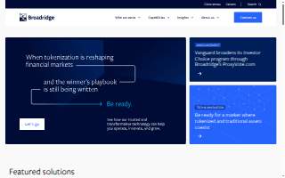Broadridge Financial Solutions of Newark website