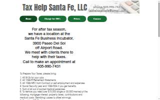Tax Help Santa Fe website