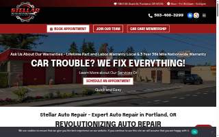 Stellar Auto Repair website