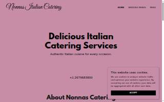 Nonnas’s Italian Catering Philadelphia website