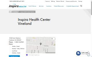 Inspira Health Center Vineland website