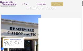 Kempsville Chiropractic website