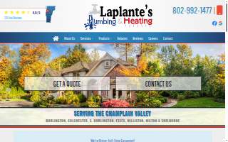 Laplante's Plumbing & Heating LLC website