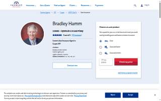 Farmers Insurance - Bradley Hamm website