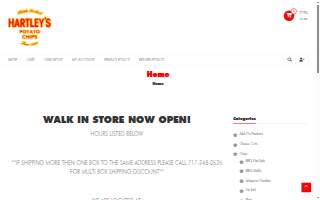 Hartleys Catering website