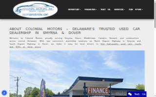 Colonial Motors Inc website